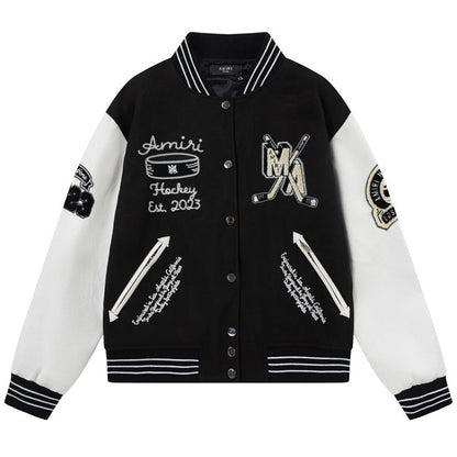 AMRl appliqué-logo Varsity Jackets