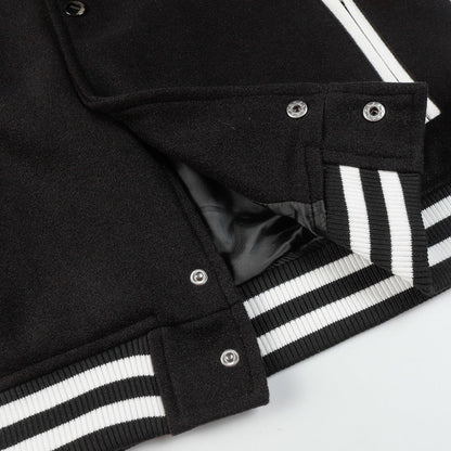 AMRI Logo-Appliquéd Leather Bomber Jacket