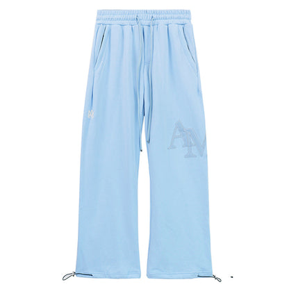 AMRI Leather Logo Cotton-Jersey Pant